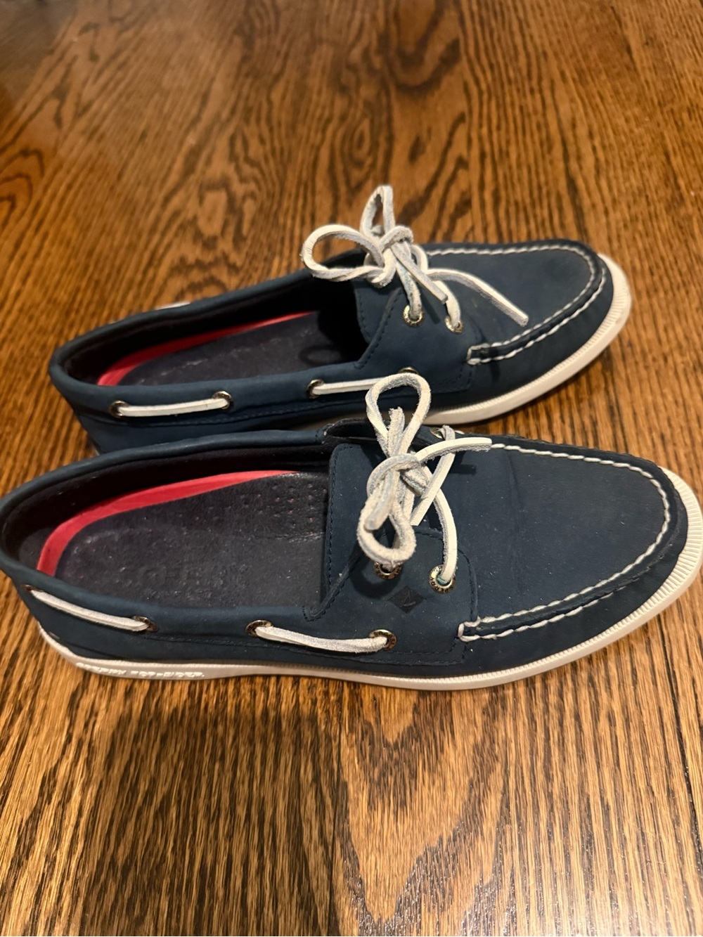 Classic Navy Boat Shoes with White Laces - Men's Casual Deck Shoes